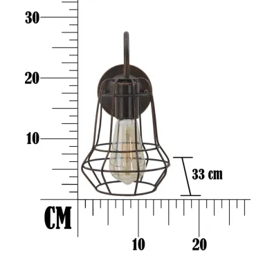 LAMPA ŚCIENNA INDUSTRY -B- 33x15x27,5 cm MIN 2